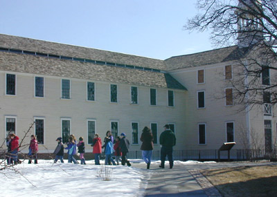 Touchstone Community School children visit Slater Mill (Pawtucket, RI) as they prepare a children's guide to the Blackstone Valley
