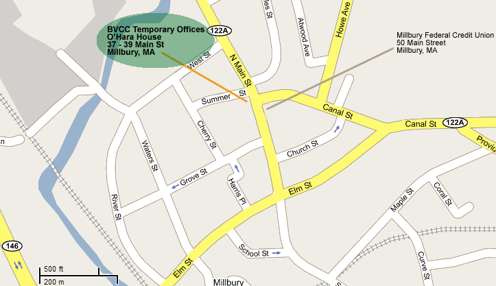 Map to BVCC temporary offices