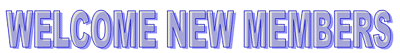 Welcome New Members